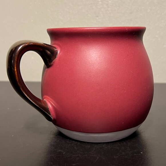 THRESHOLD Letter "L" Initial Monogram Rounded Maroon Stoneware Mug - Picture 5 of 14